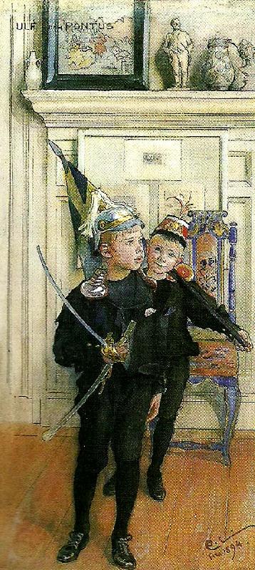 Carl Larsson uif och pontus France oil painting art